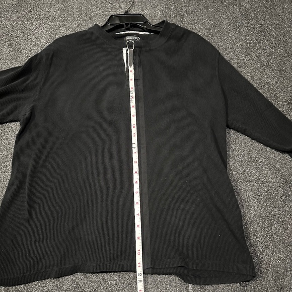 Men's Pierre Cardin Large Black Cotton Sweater 3-Button Knit Long-Sleeve - Picture 6 of 7